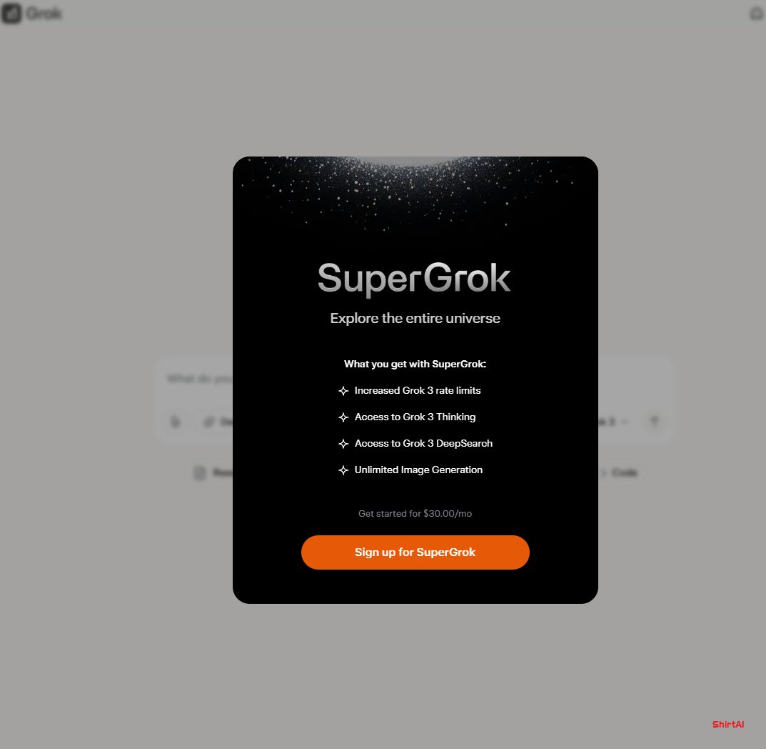 Grok3 普通账户和30美金Super账户 关于默认模式、Think、DeepSearch的次数限制及如何充值使用